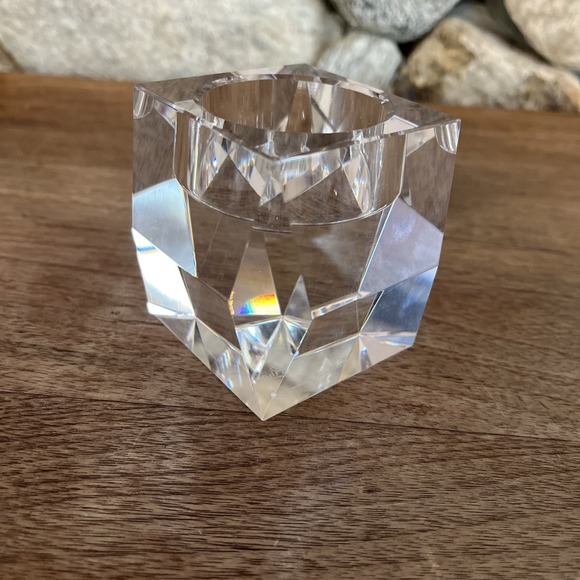 Rosenthal Other - Rosenthal REGENCY 200808 Crystal Votive Tea Light Candle Holder Geometric Shape